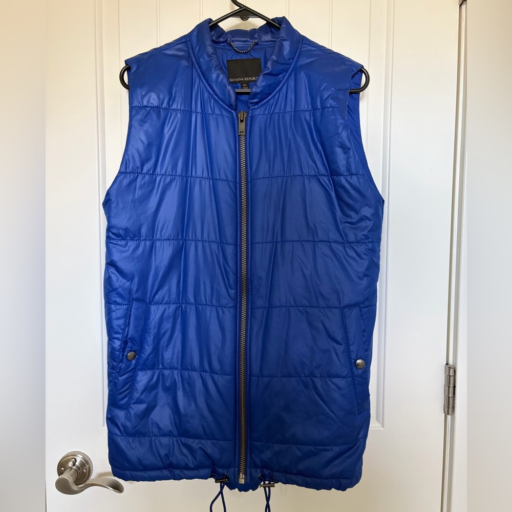 Banana Republic Royal Blue Quilted Puffer Vest